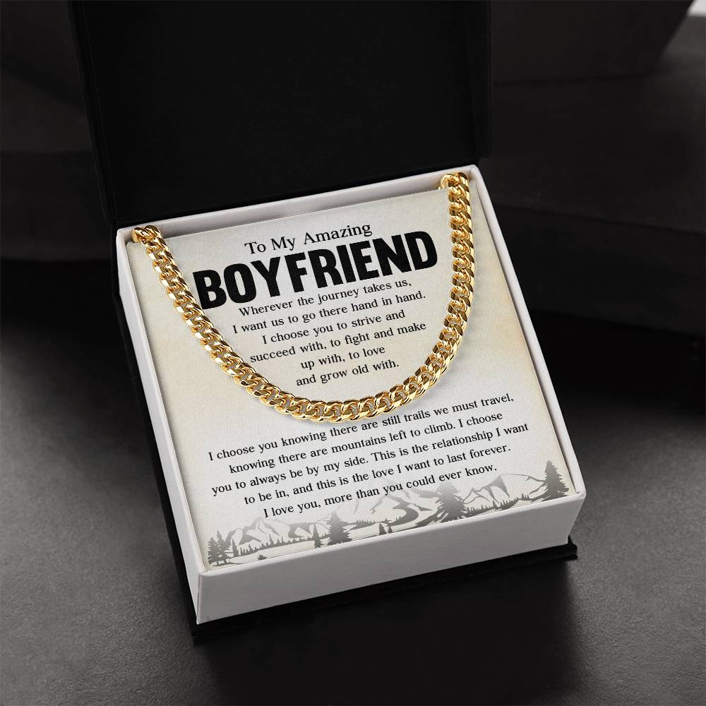 To My Amazing Boyfriend Necklace – Love and Journey Gift