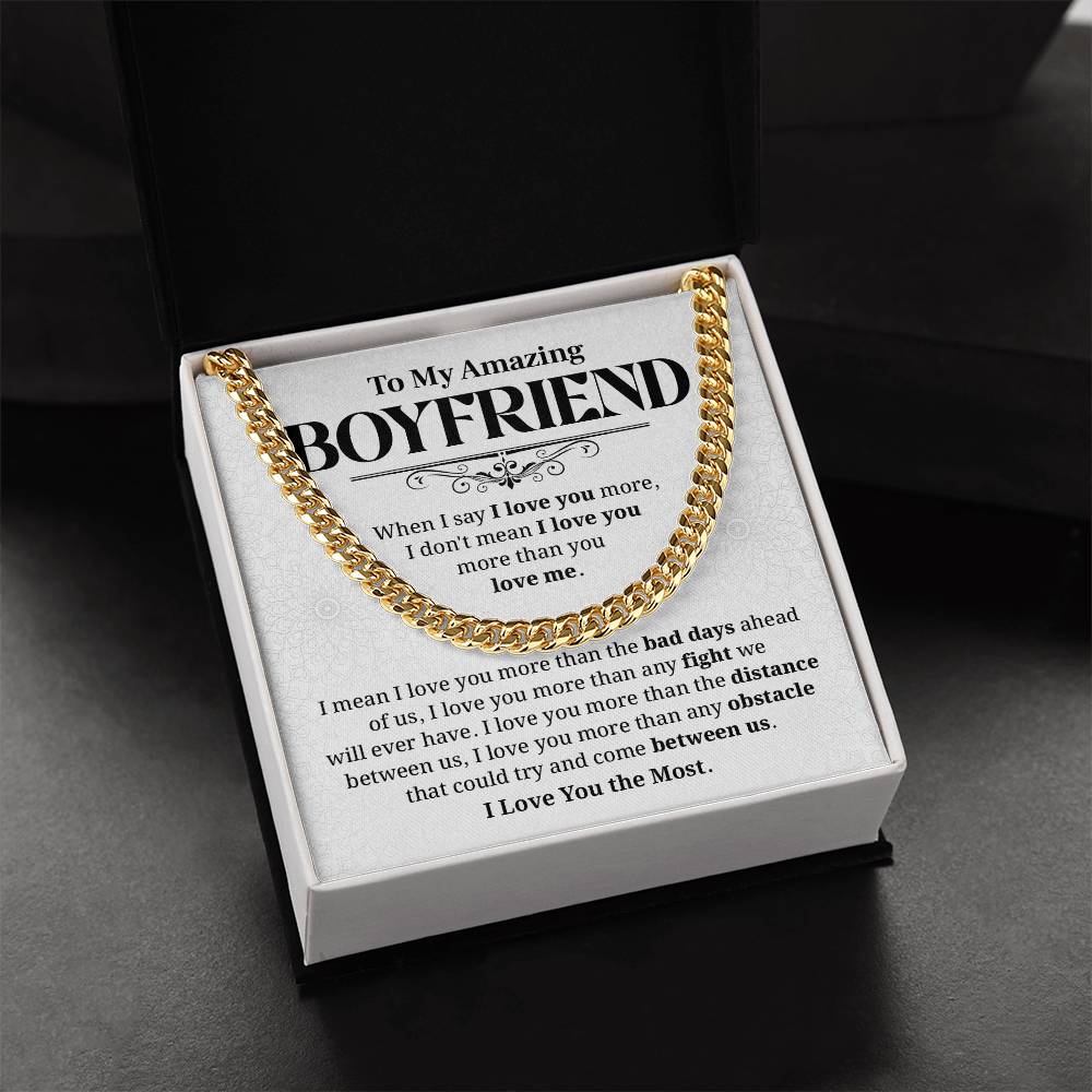 I Love You More Boyfriend Gift – Message Card & Box