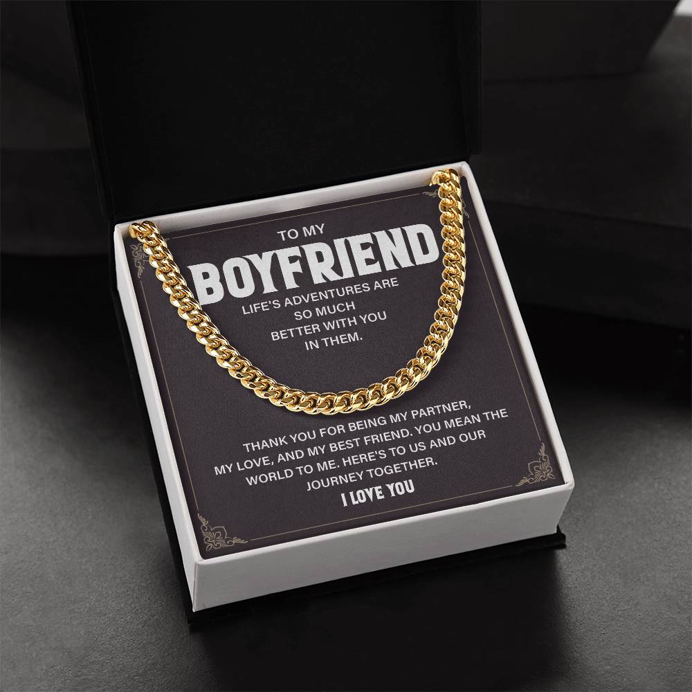 Boyfriend Gift Necklace – Adventure Card & Box