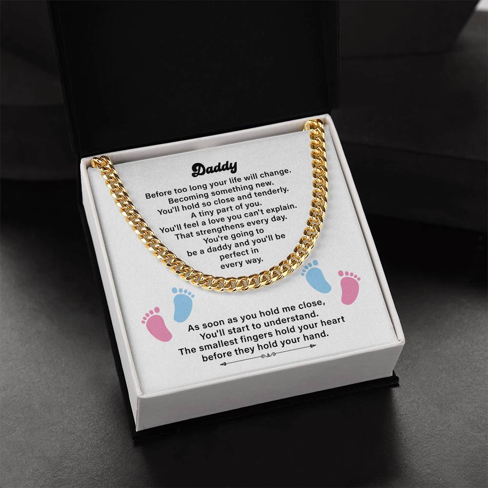Necklace Gift for Expecting Father With Message Card