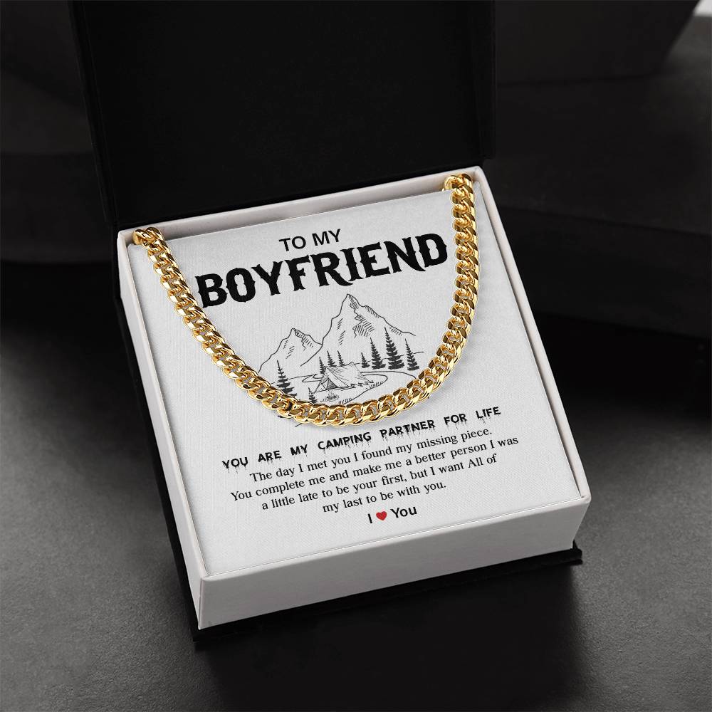 Camping Gift for Boyfriend – Necklace & Message Box