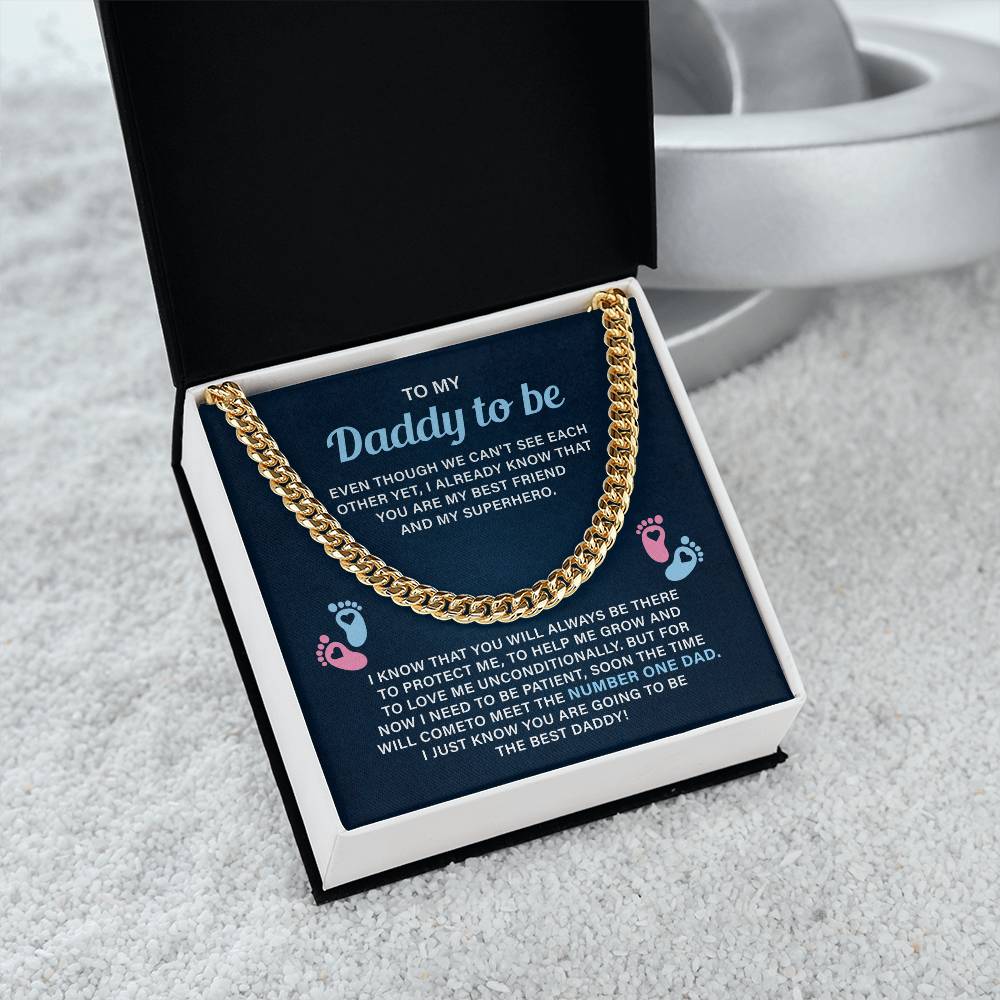 Daddy To Be Necklace Gift From Bump With Message Card