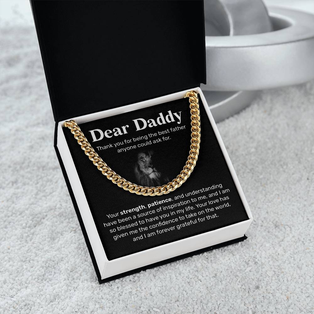 Necklace For Dad From Daughter With Message Card