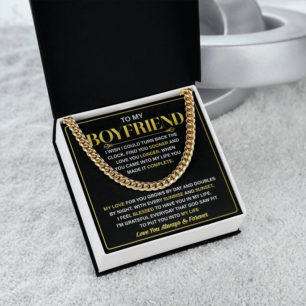 Romantic Boyfriend Necklace Gift with Message Card
