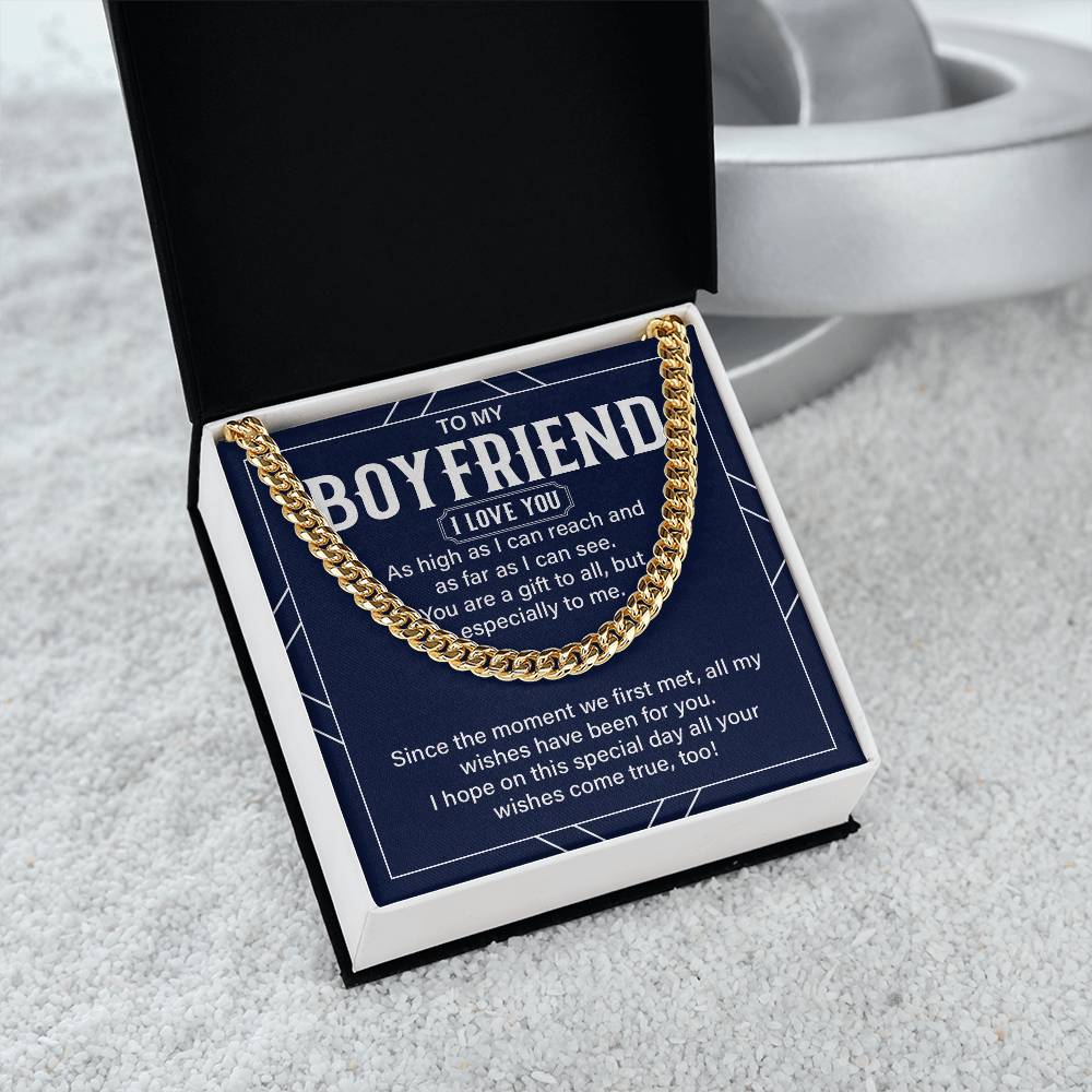 Boyfriend Birthday Necklace Gift – with Message Card