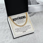 Boyfriend Cuban Chain Necklace Gift with Message Card