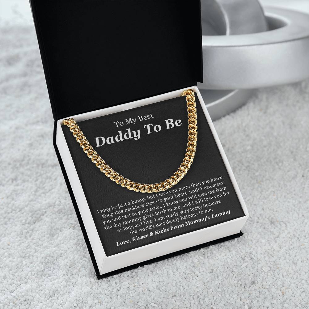 Daddy to Be Necklace Gift from Bump with Love Message