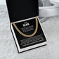 Cuban Chain Necklace Gift for Man with Love Message Card