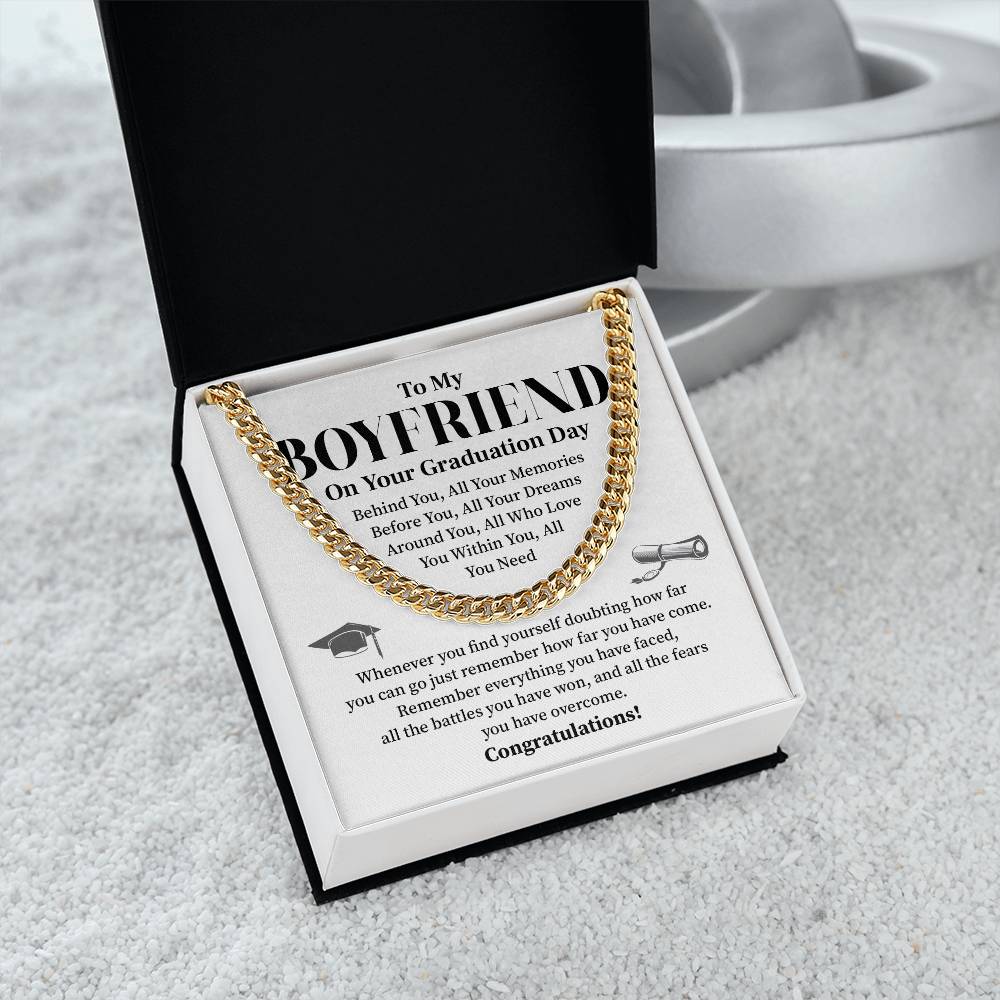 To My Boyfriend Graduation Necklace – Inspirational Gift