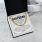 Romantic Cuban Chain Necklace Gift for Boyfriend with Box