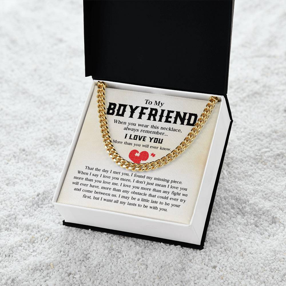 Romantic Cuban Chain Necklace Gift with Gift Box