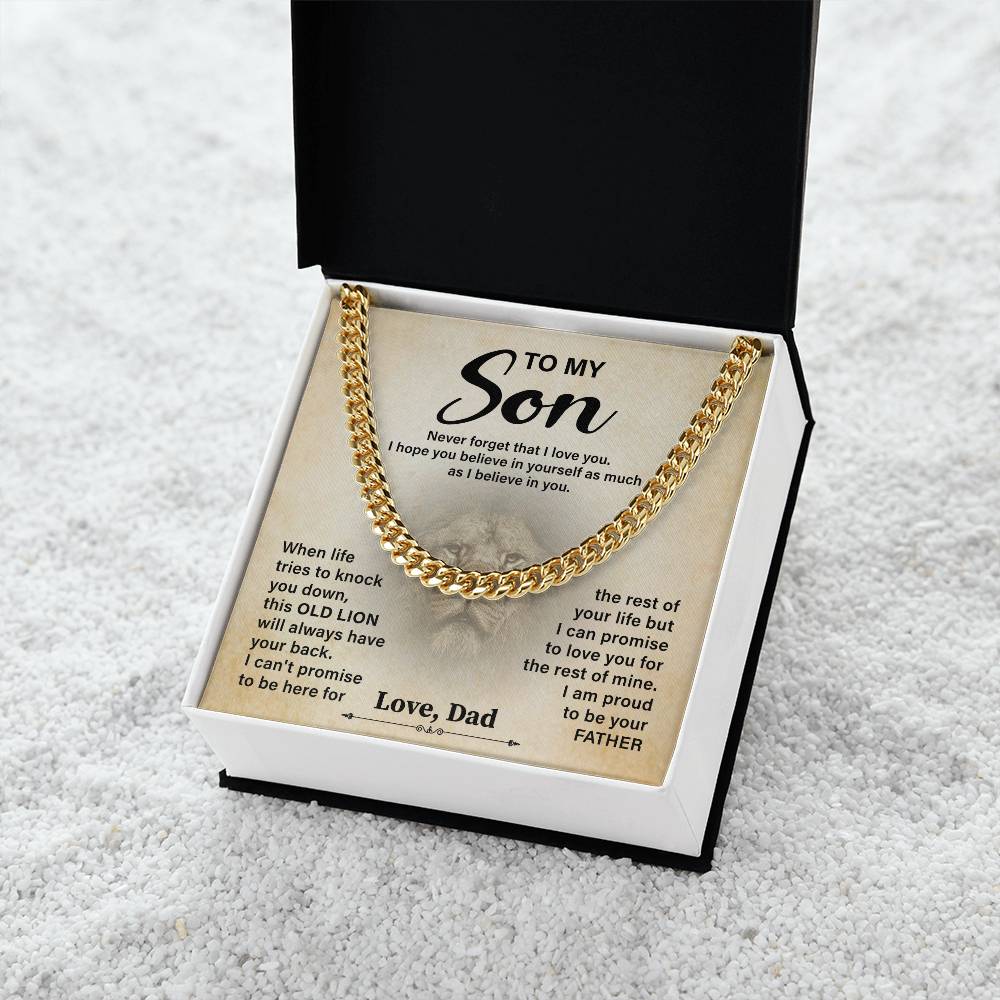 To My Son Never Forget That I Love You - Necklace Gift For Birthday Valentine's Day With Heartfelt Message