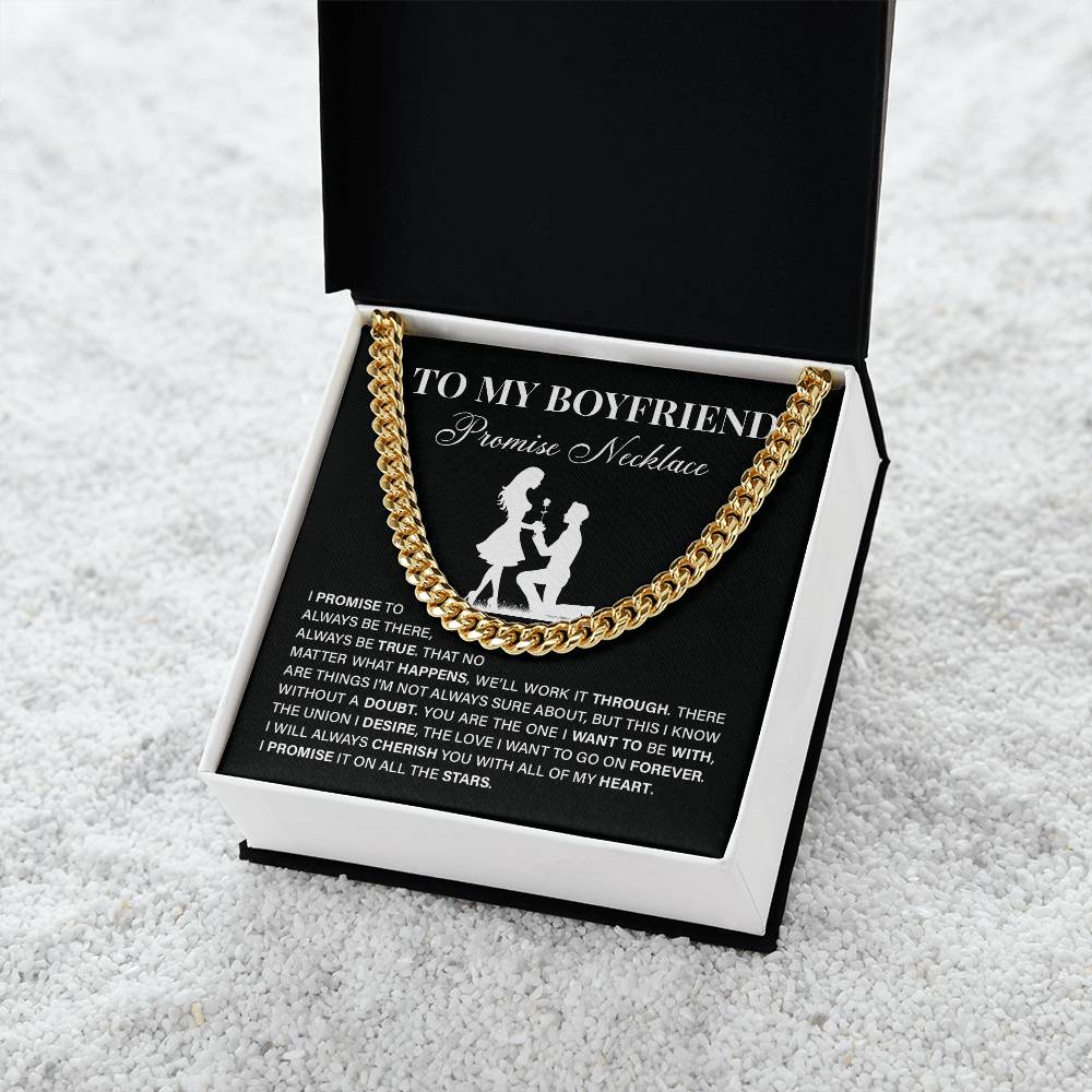 To My Boyfriend Promise Necklace Gift
