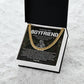Military Boyfriend Gift – Cuban Chain with Message Card