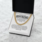 Romantic Boyfriend Cuban Chain Gift with Message Card