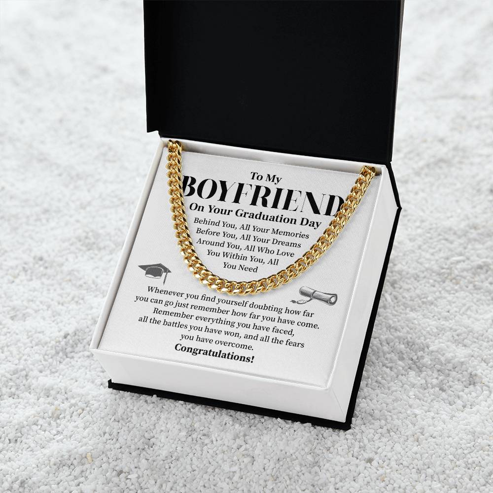 To My Boyfriend Graduation Necklace – Inspirational Gift