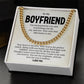 Boyfriend Cuban Chain Necklace Gift with Message Card