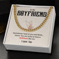 Funny Boyfriend Cuban Chain – Lucky to Have Me Card