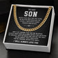 Cuban Chain Necklace Gift for Son – Inspirational Message Box