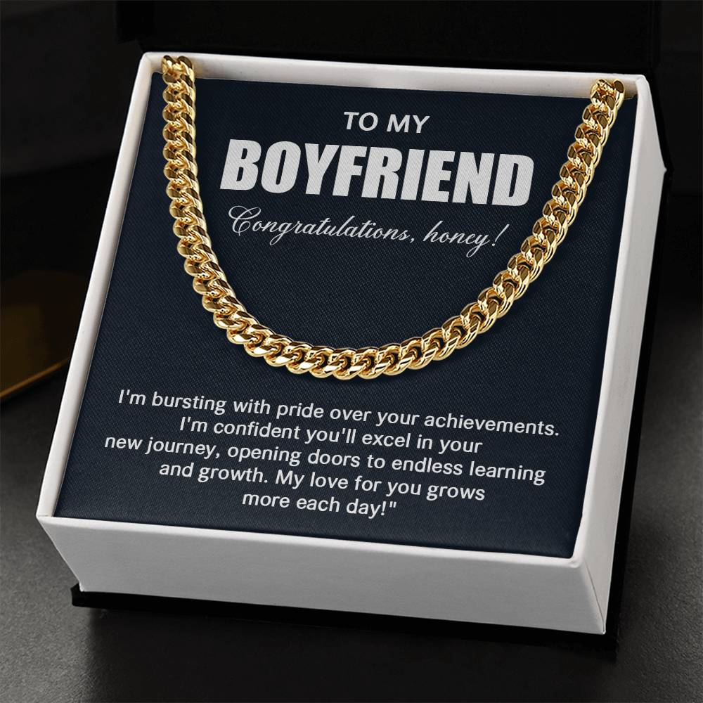 Cuban Chain Gift for Boyfriend Graduation