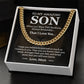 Cuban Link Necklace Gift for Son from Mom – Always Remember I Love You
