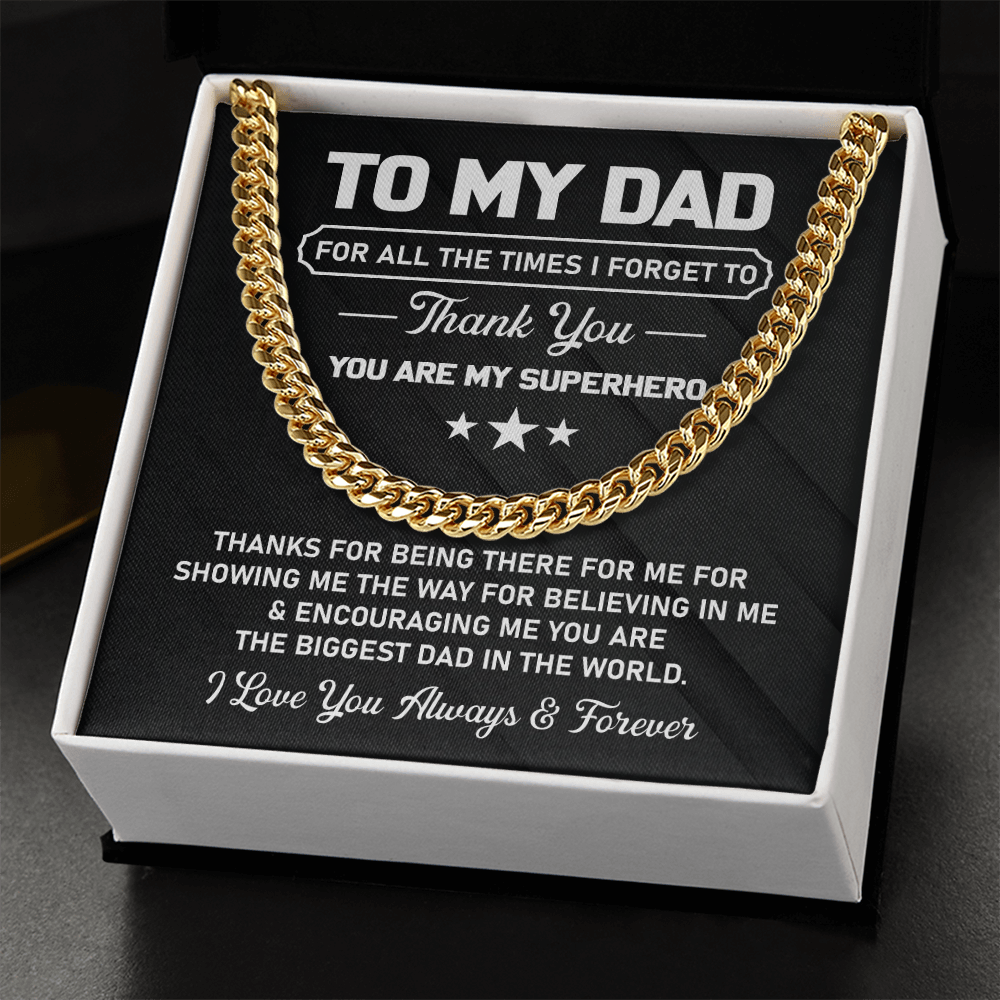 Dad Gift from Child with Superhero Keepsake Message