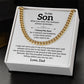 Cuban Chain Necklace Gift for Son from Dad – I Closed My Eyes Card