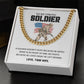 Soldier Gift from Wife – Cuban Chain Necklace with Message Card