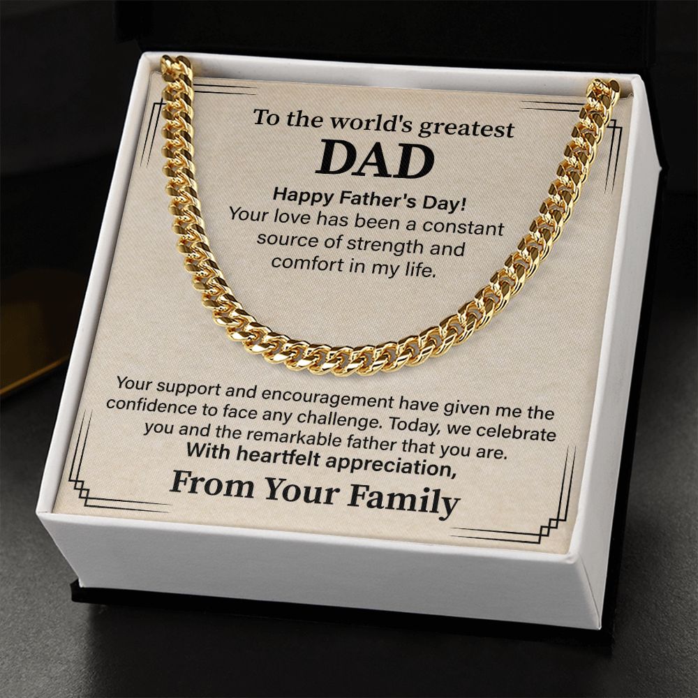 To The Word's Greatest Dad, Happy Father's Day! From Your Family.