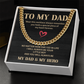 To My Dad Necklace Gift From Child with Loving Message
