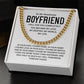 Romantic Boyfriend Cuban Chain Gift with Message Card