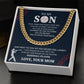 Baseball Necklace Gift for Son from Mom – Sports Message Card