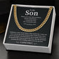 Cuban Chain Gift for Son from Mom – Proud Mother Lion Message Box