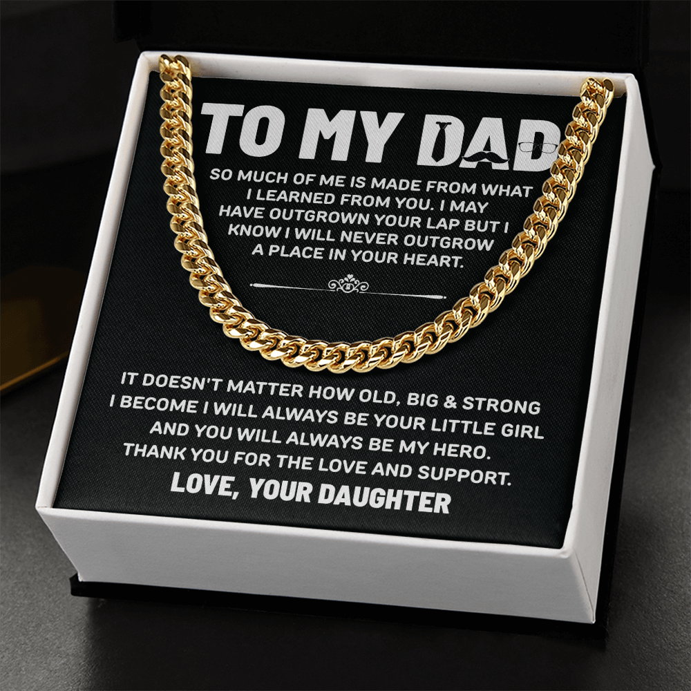 Gift for Dad from Elder Daughter with Sentimental Message Card