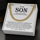 Cuban Link Necklace Gift for Son from Mom – Proud of the Man You Are