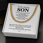 Gift for Son Cuban Chain Necklace with Message Card
