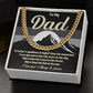 To My Dad Chain with Inspirational Quote with LED Mahogany Box
