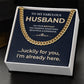 Funny Husband Birthday Gift Cuban Chain & Card