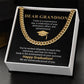 Graduation Gift for Grandson Cuban Chain Necklace