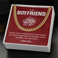 Anniversary Cuban Chain for Boyfriend with Card