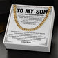 Wedding Day Gift for Son from Mom Cuban Chain Necklace