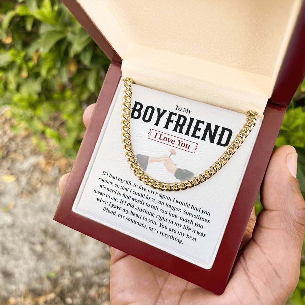 Romantic Boyfriend Necklace Gift – with Message Card