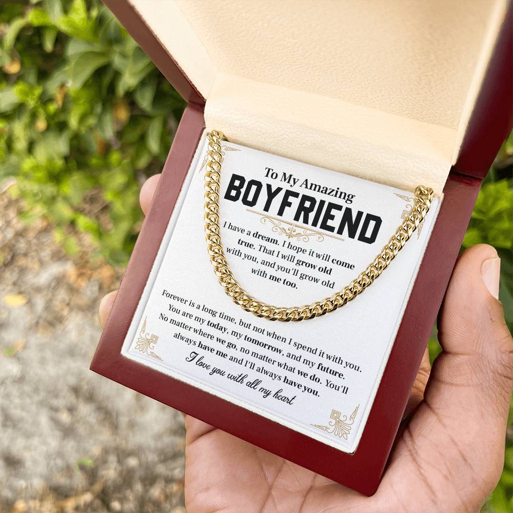 Romantic Gift for Boyfriend – Necklace & Card Set