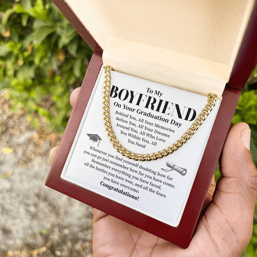 To My Boyfriend Graduation Necklace – Inspirational Gift