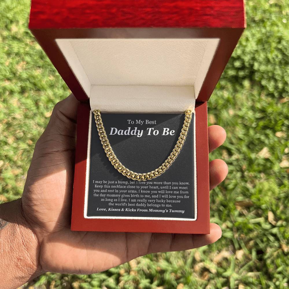 Daddy to Be Necklace Gift from Bump with Love Message