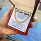 To My Son Cuban Chain Necklace Gift from Mom