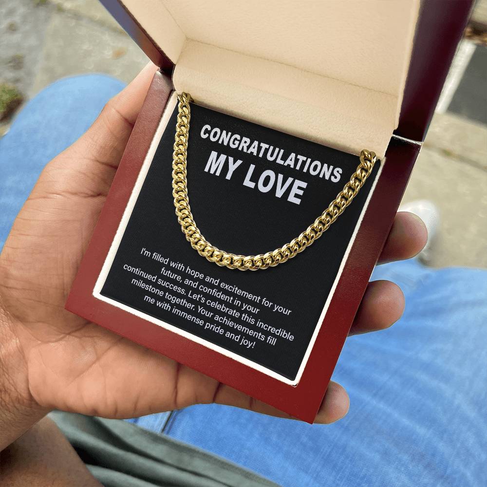 Cuban Chain Congratulations Gift for Him