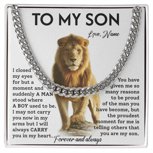 To My Son, A Cuban Chain Gift To Celebrate
