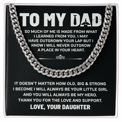 Gift for Dad from Elder Daughter with Sentimental Message Card