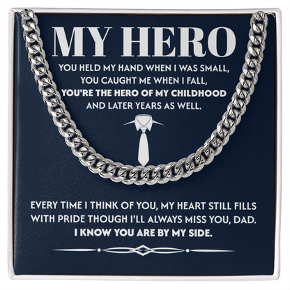 Memorial Gift for Dad from Son with Heartfelt Note